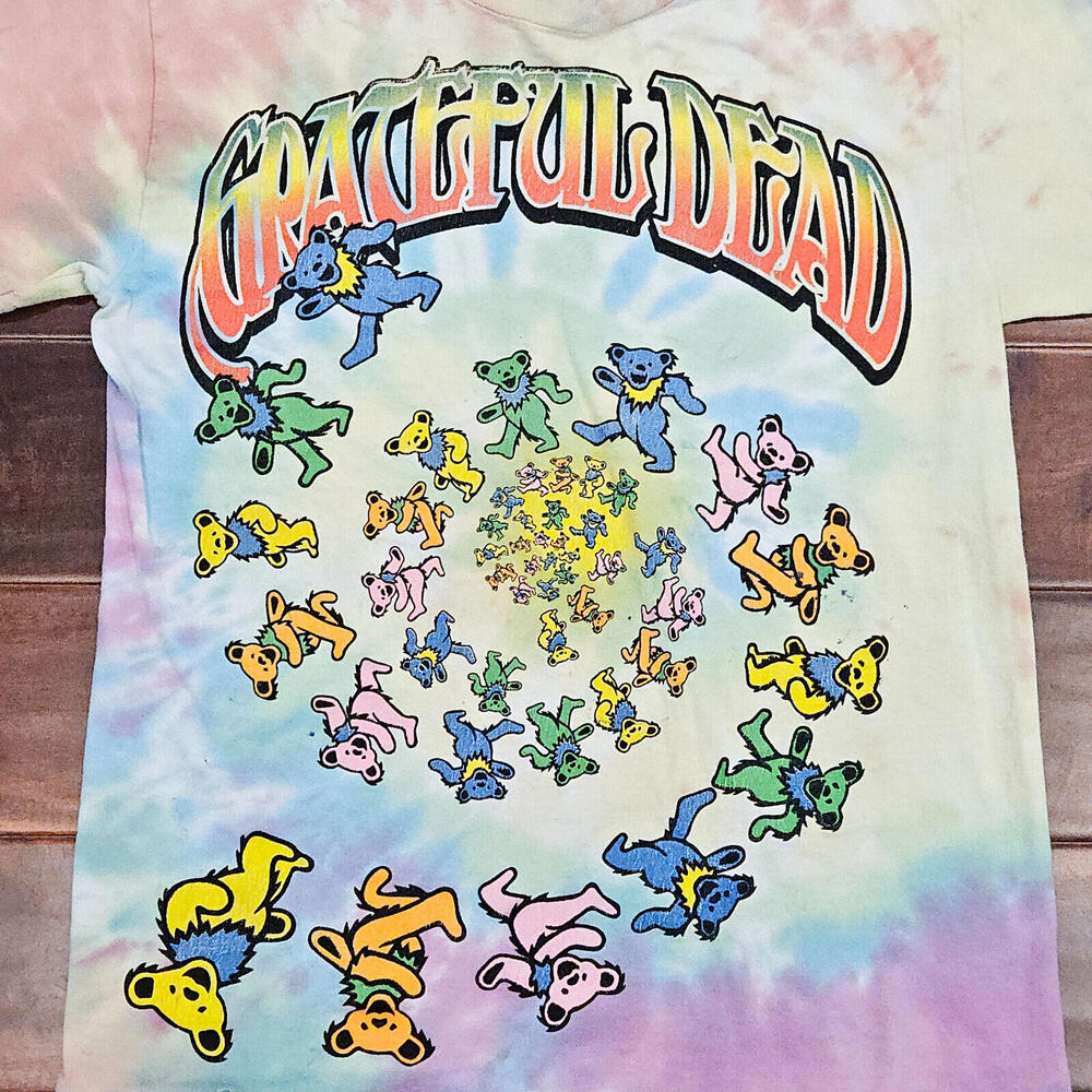 2015 Grateful Dead Dancing Bears Spiral Tie Dye Concert T-Shirt Size Small